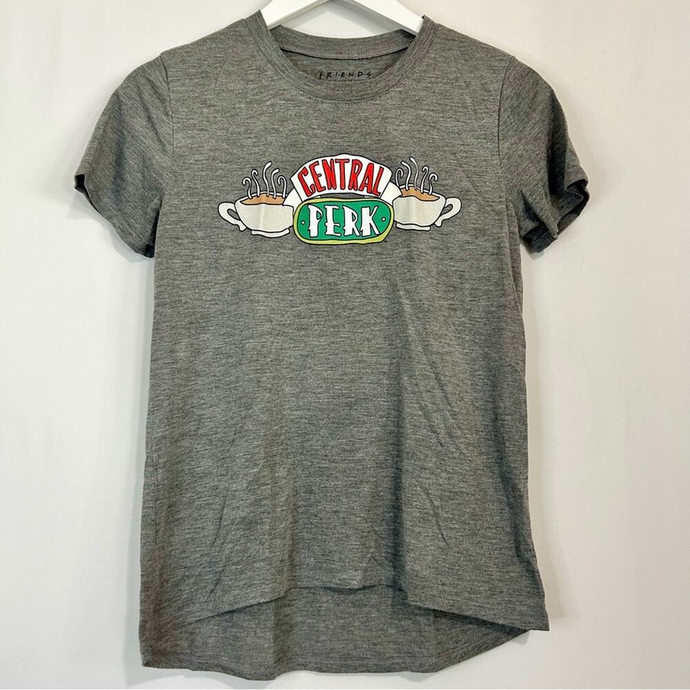 Friends Women’s Central Perk Coffee Graphic T Shirt Short Sleeve Grey Small NWOT